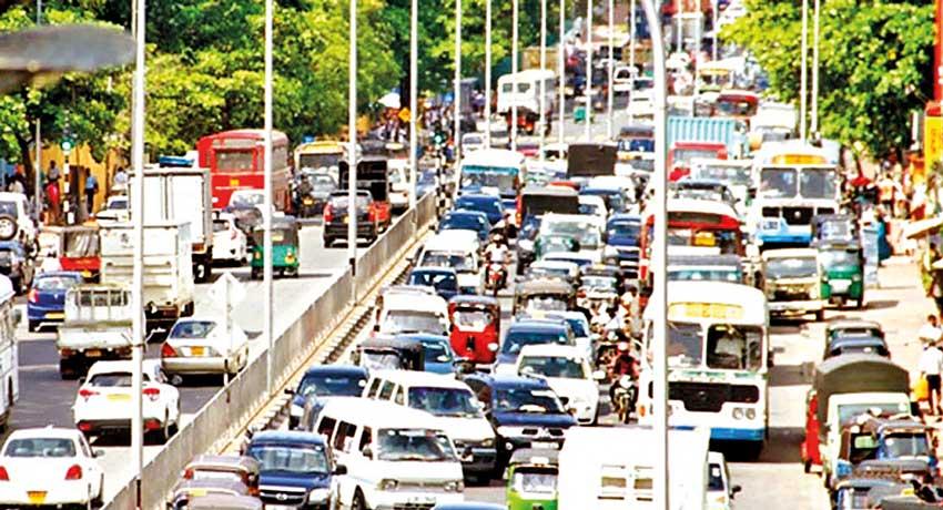 City roads in Sri Lanka